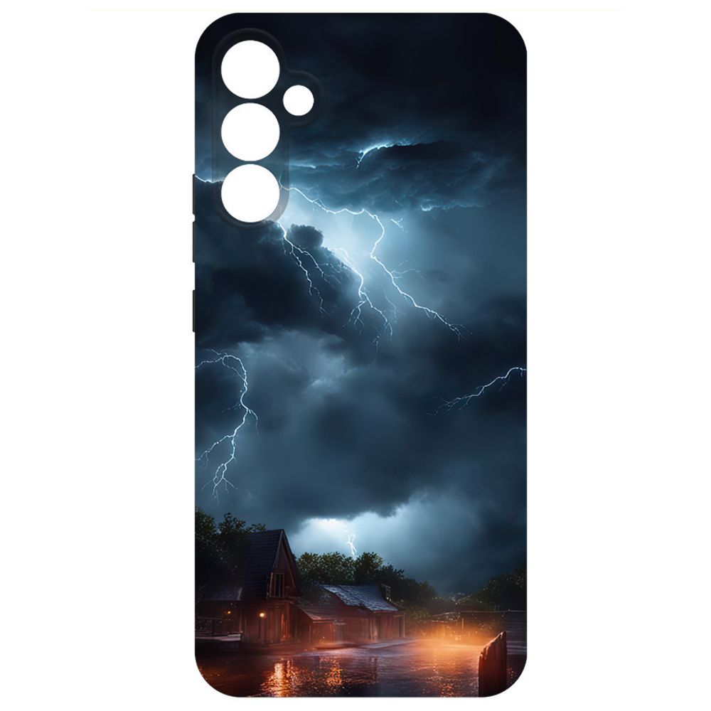 

Чехол-накладка Krutoff Soft Case Ночная гроза для Samsung Galaxy A34 5G (A346) черный