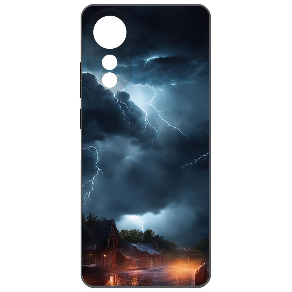 

Чехол-накладка Krutoff Soft Case Ночная гроза для Oppo A78 4G черный