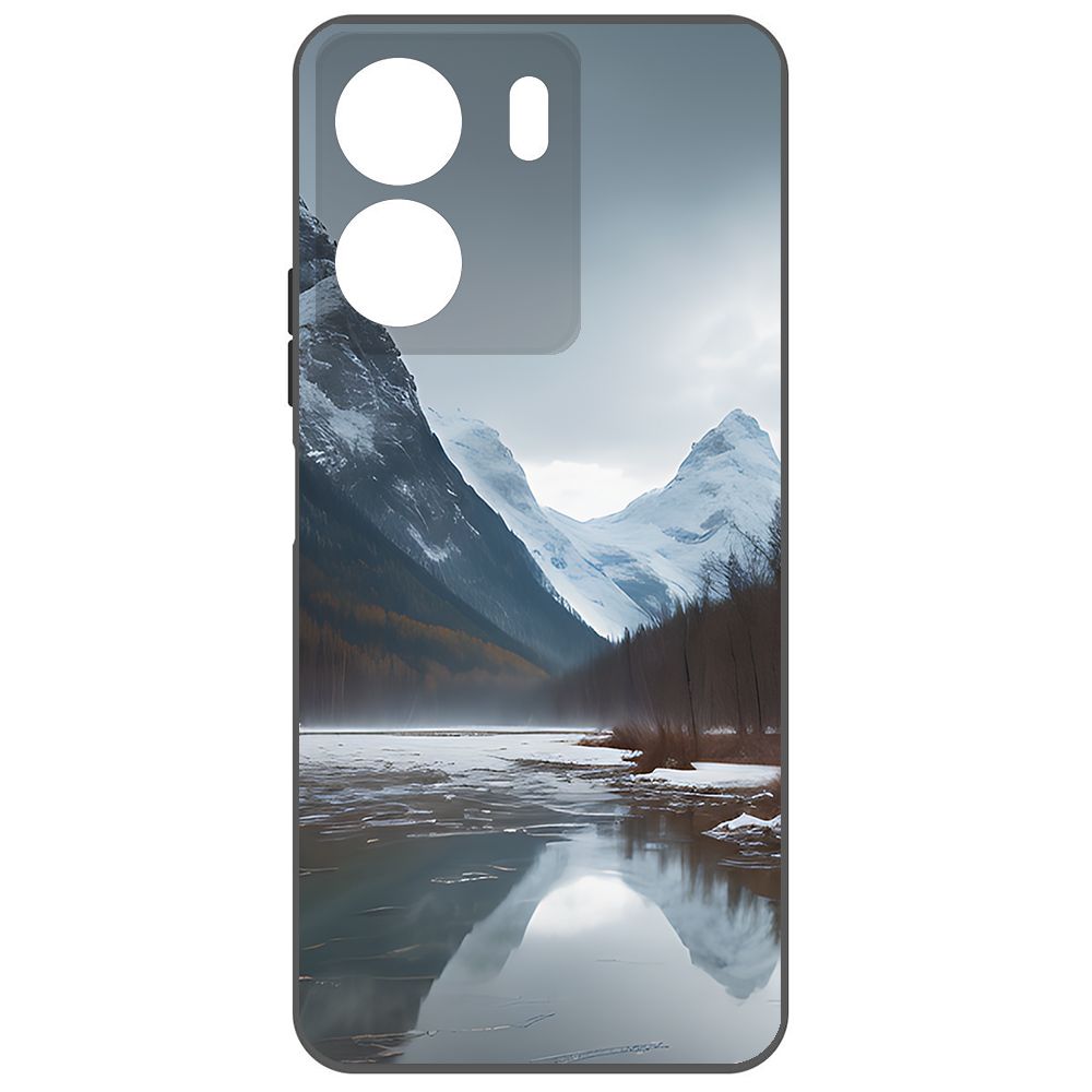 

Чехол-накладка Krutoff Soft Case Весенняя оттепель для Xiaomi Redmi 13C черный