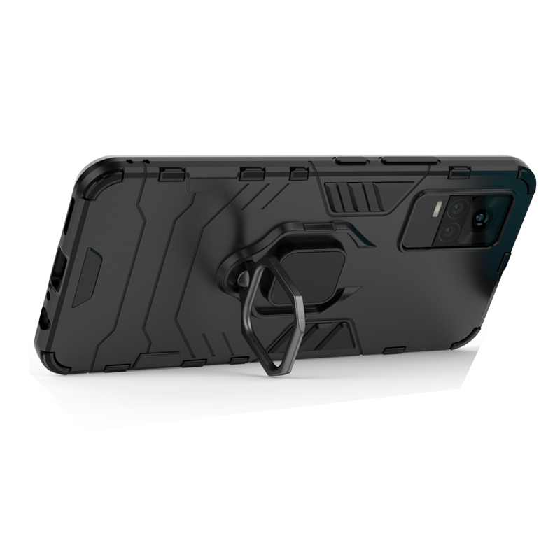 

Чехол Panther Case для Vivo V21e противоударный с кольцом, черный