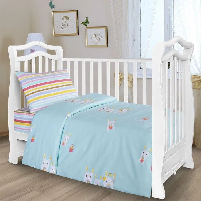 

Постельное белье Адель Kids Крольчата 107х140, 107х140, 40х60см, поплин 110г/м, 9578697, Крольчата