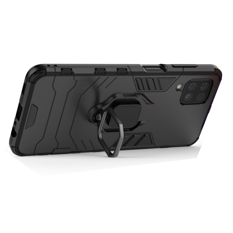 

Чехол Panther Case для Samsung Galaxy M12 противоударный с кольцом, черный