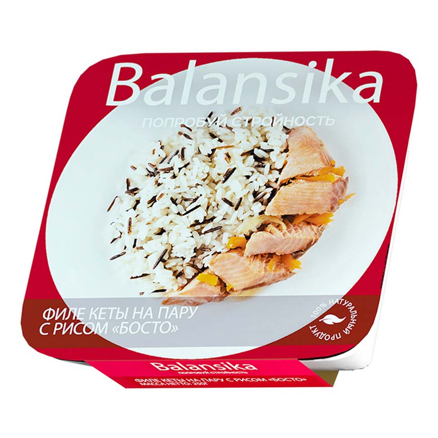 

Филе кеты Balansika на пару с рисом Босто замороженное 250 г