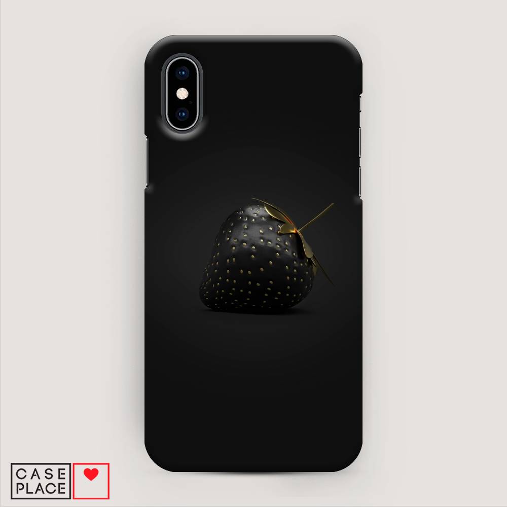 

Пластиковый чехол "Черная клубника" на Apple iPhone XS (10S), 11820-7