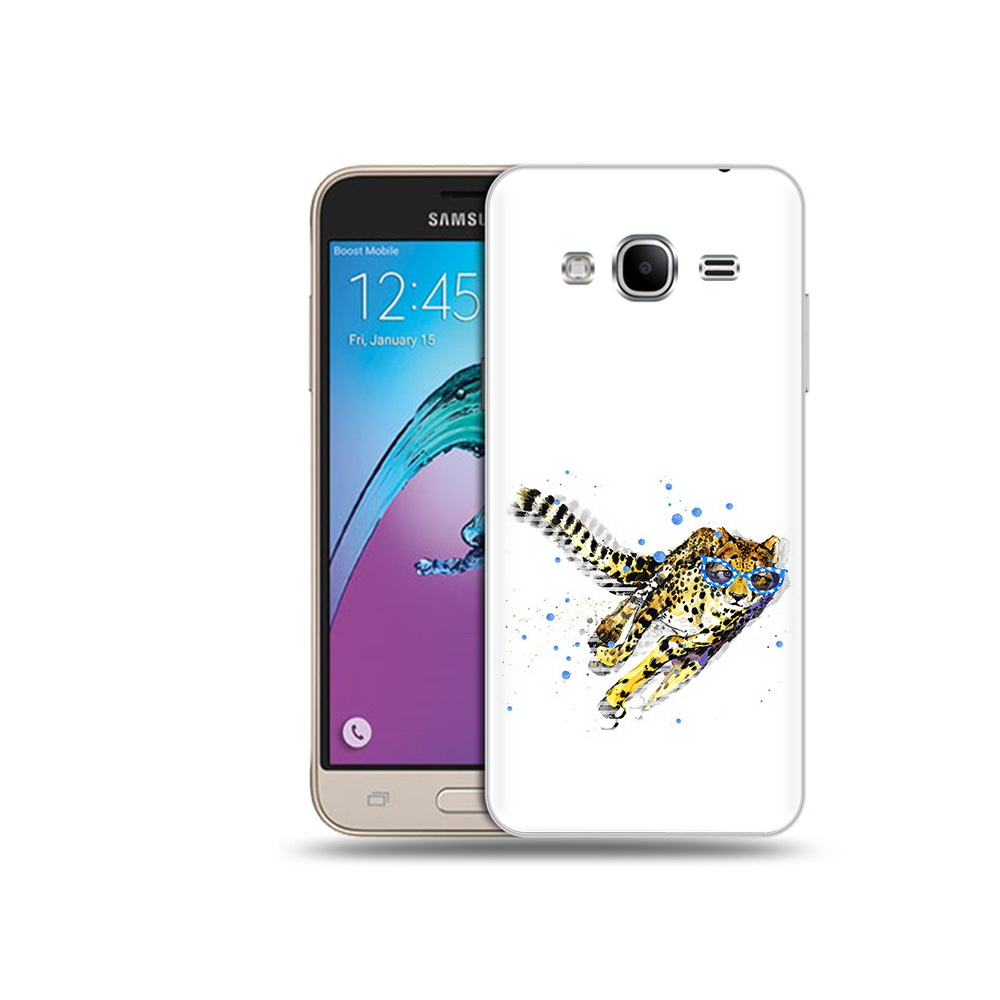 

Чехол MyPads Tocco для Samsung Galaxy J3 (2016) гепард в очках (PT29089.580.287), Прозрачный, Tocco