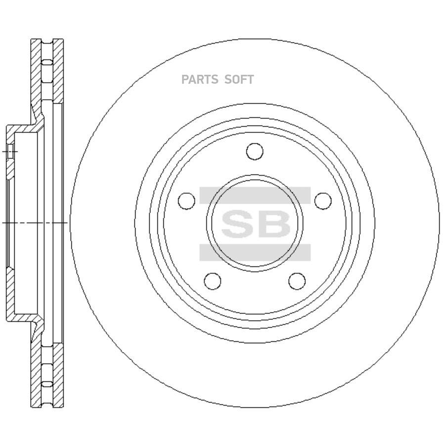 

Диск Тормозной Mitsubishi Asx 10-/Dodge Caliber Передний Вент. D 294мм. Sangsin brake арт.