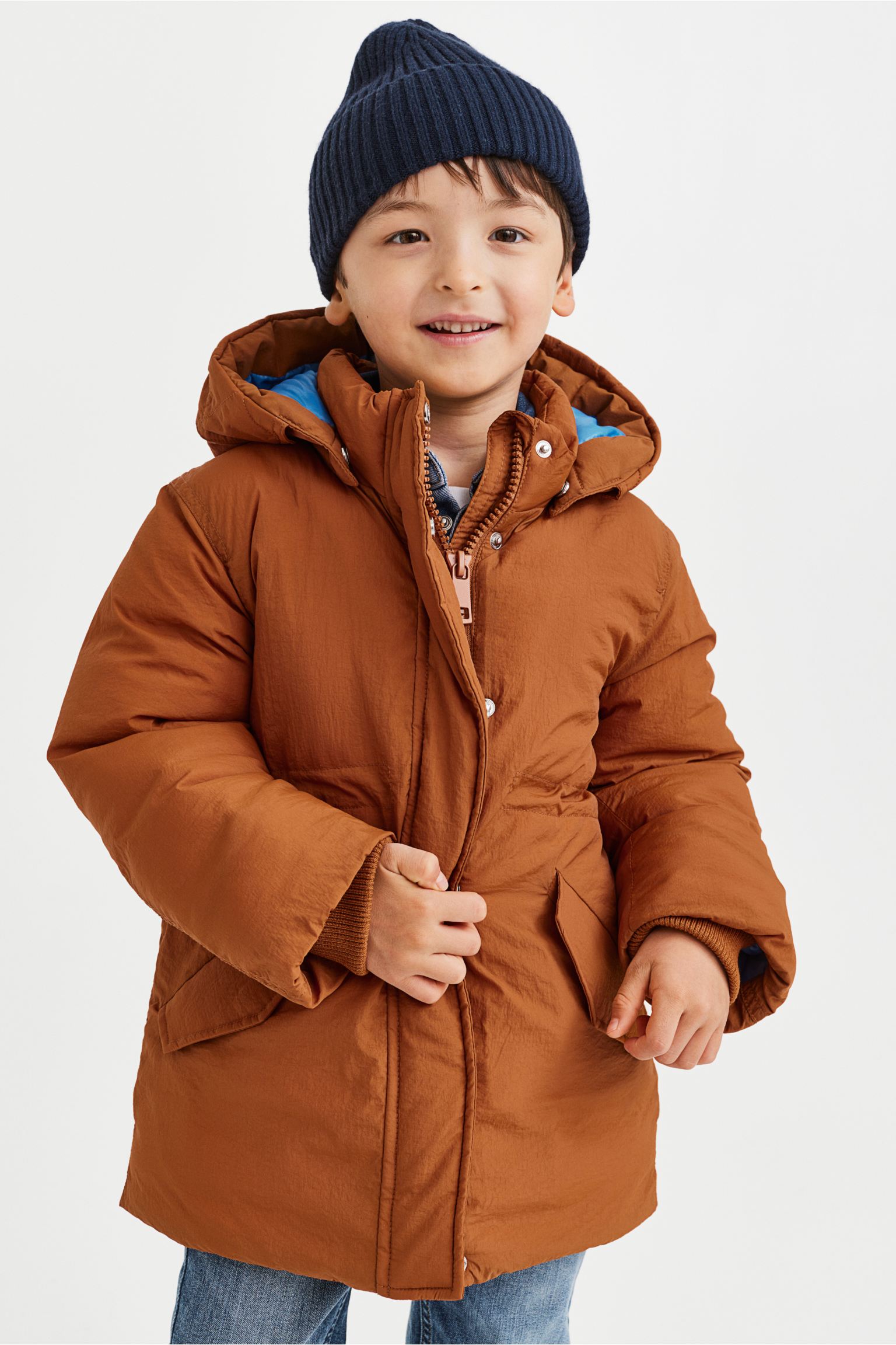 Пальто H&M для мальчиков, коричневый-003, размер 122, 1118861003
