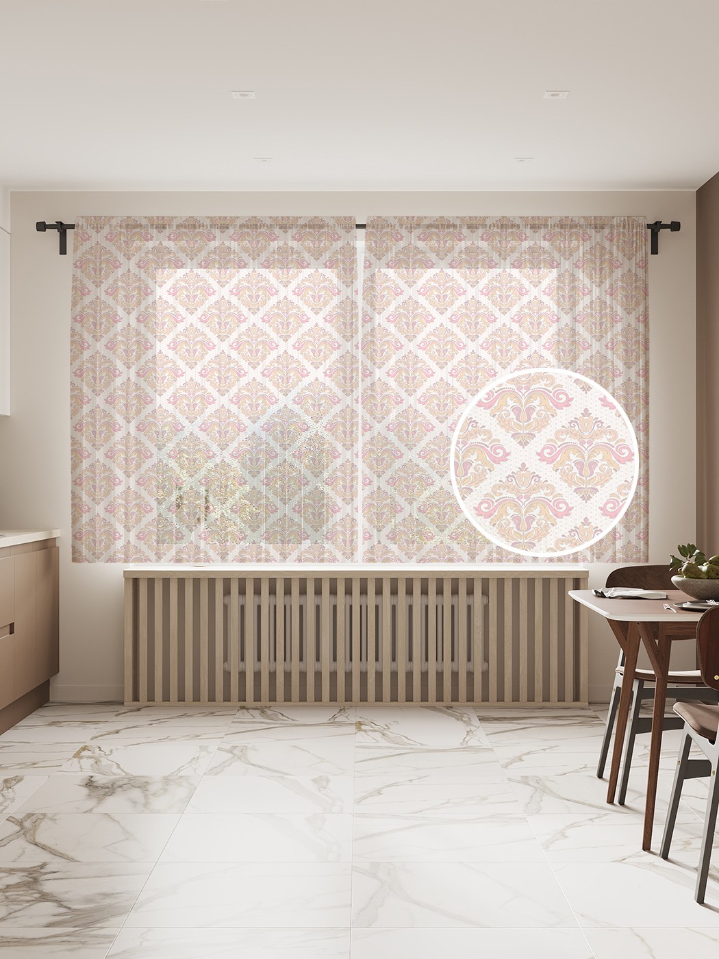 

Фототюль JoyArty "Богатство орнамента в ромбах" 145x180см, 2 полотна, лента, 50 крючков, Богатство орнамента в ромбах