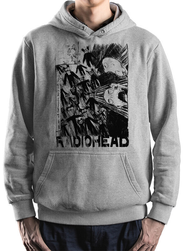 

Худи мужское Dream Shirts Radiohead серое 46 RU, Radiohead