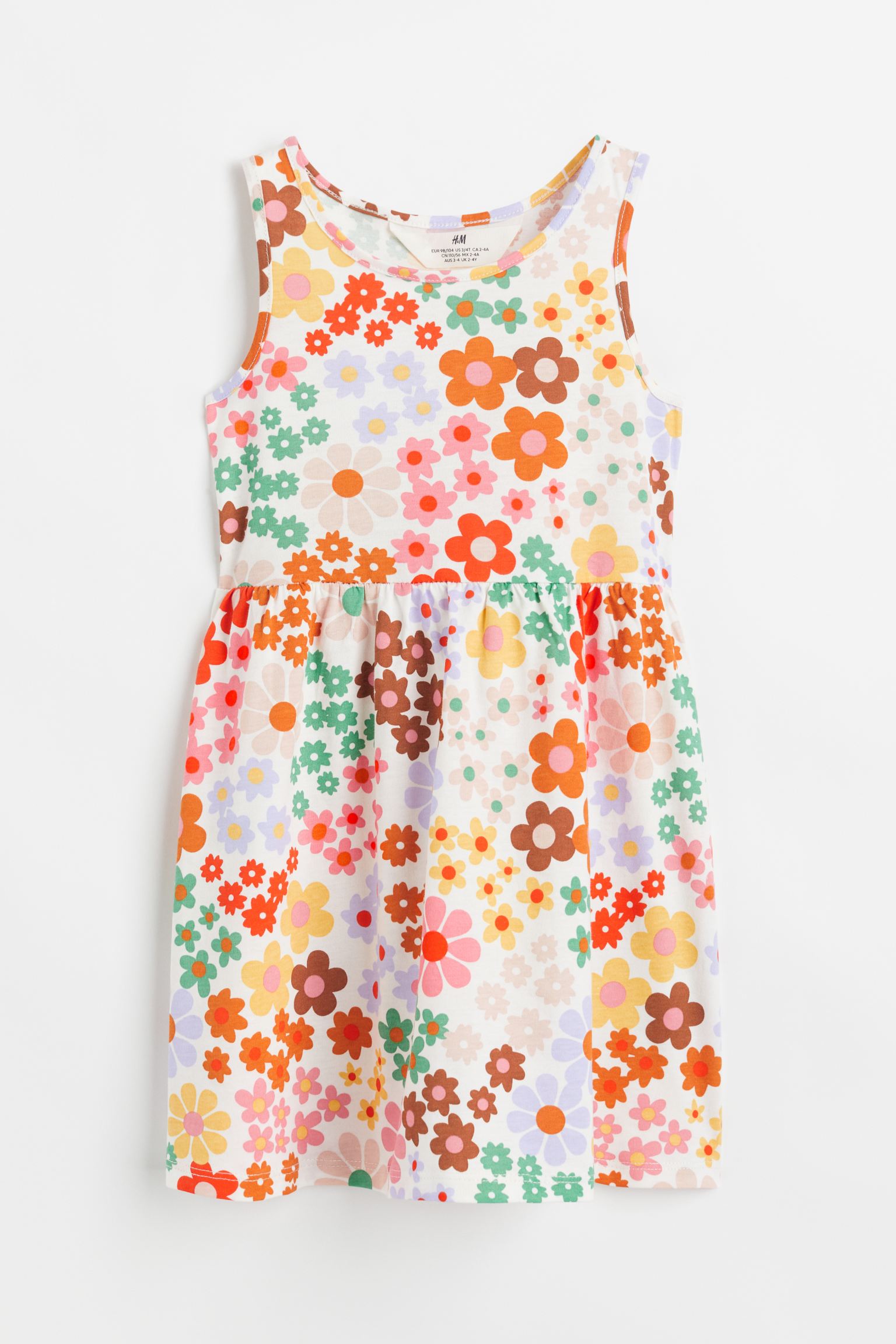 Платье H&M для девочек, белый-129, размер 110/116, 870530129
