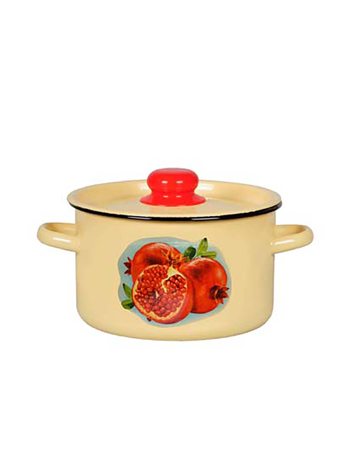 

Кастрюля эмалированная СтальГранат, с крышкой, 2,9 л, Бежевый