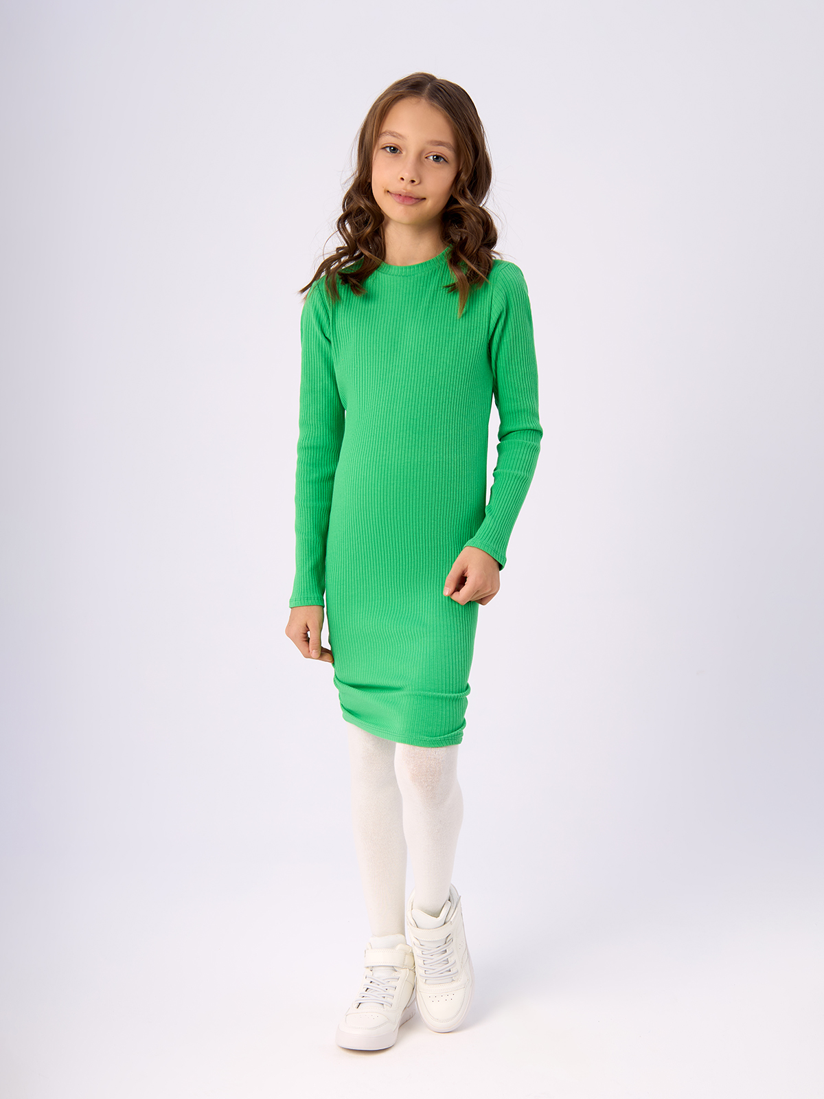 Платье H&M для девочек, зелёный-005, размер 146/152, 1101546005