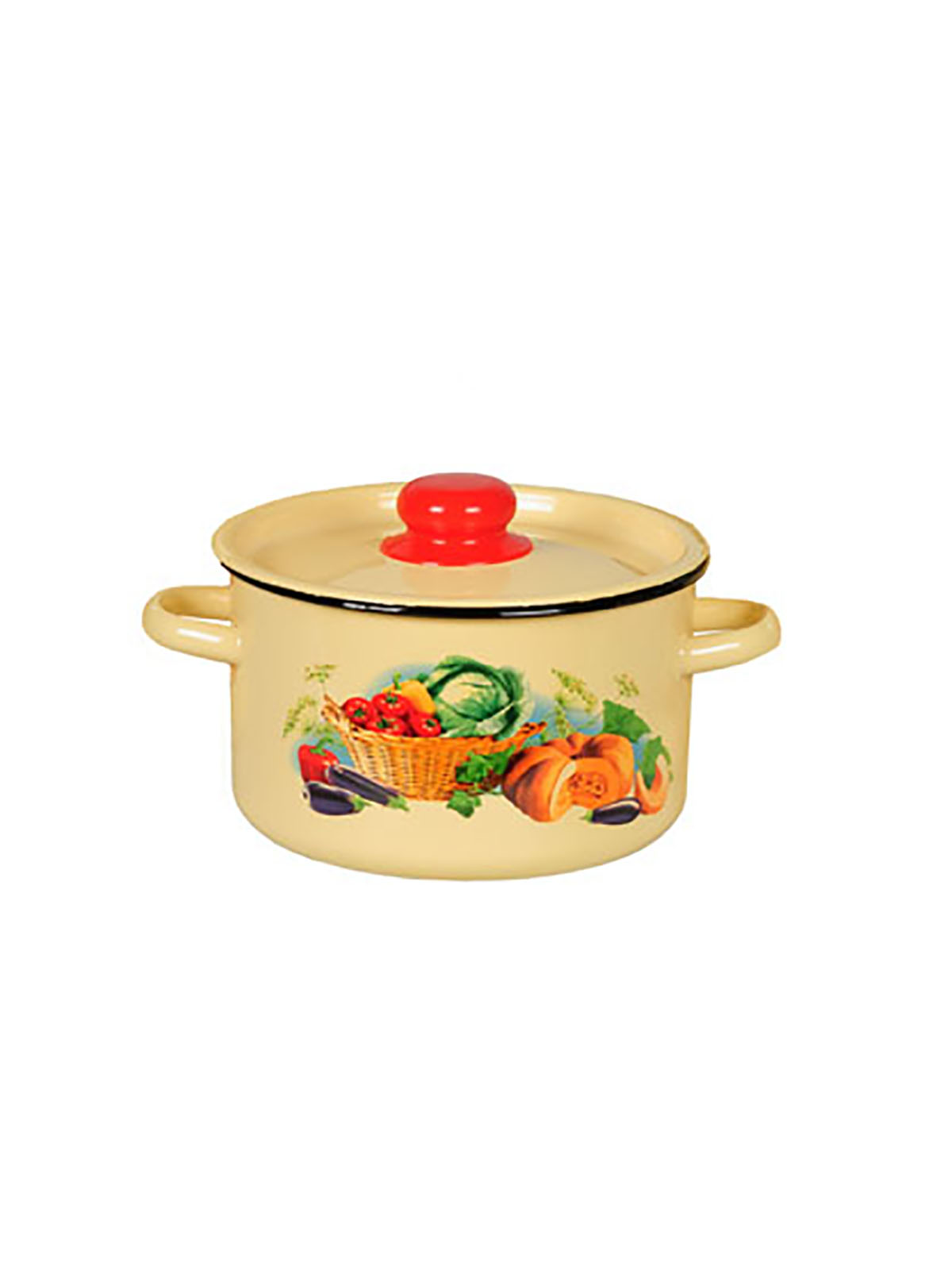 

Кастрюля эмалированная СтальУрожай, с крышкой, 4,5 л, Бежевый