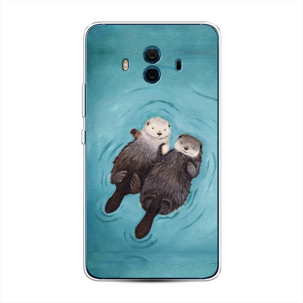 

Чехол Awog на Huawei Mate 10 "Парочка бобров", Разноцветный, 63350-10