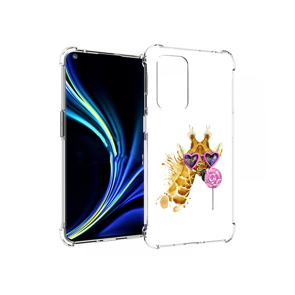 

Чехол MyPads Tocco для OnePlus 9 акварельный жираф (PT159409.128.217), Прозрачный, Tocco