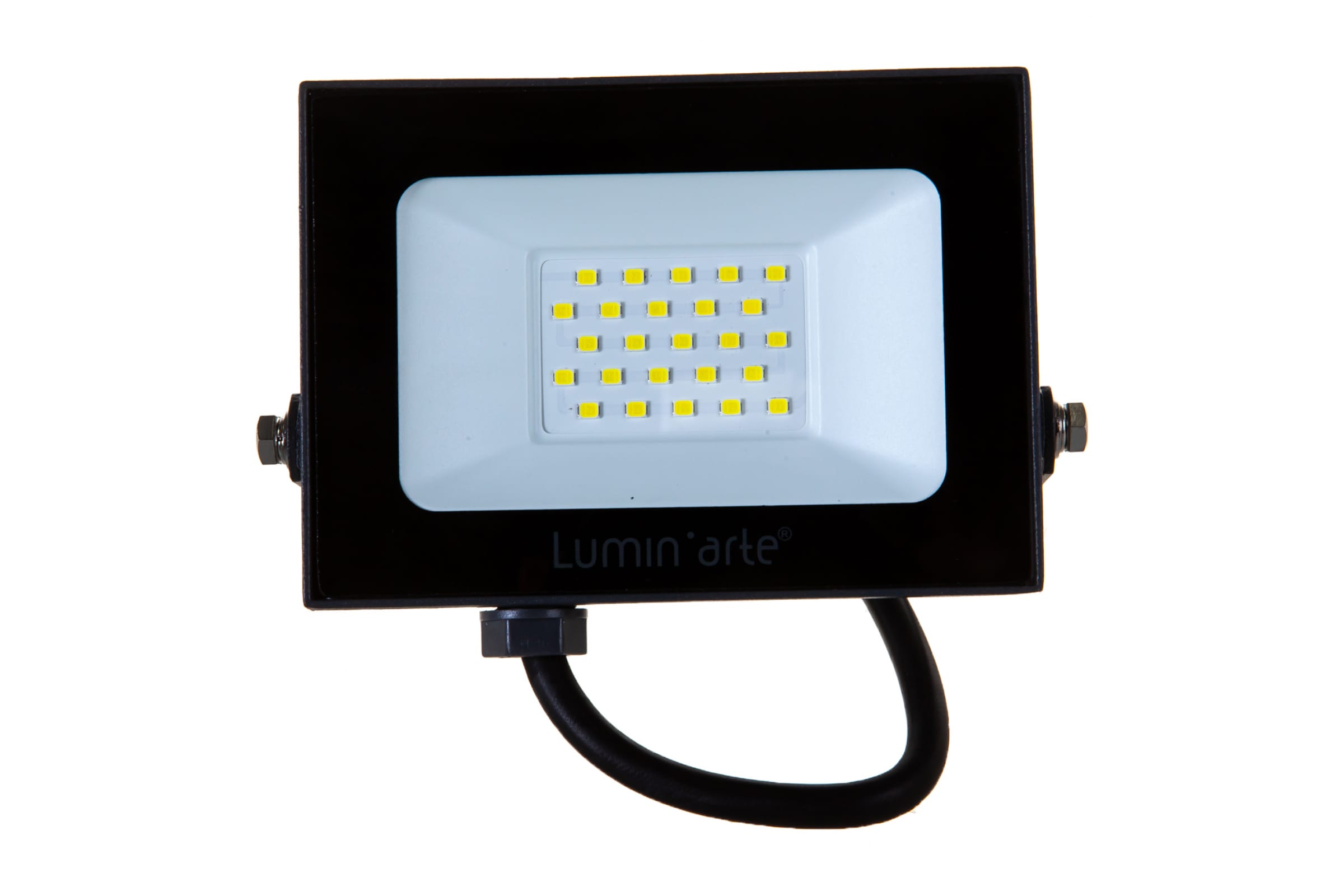 фото Прожектор led 30w 5700k ip65 черный lumin arte