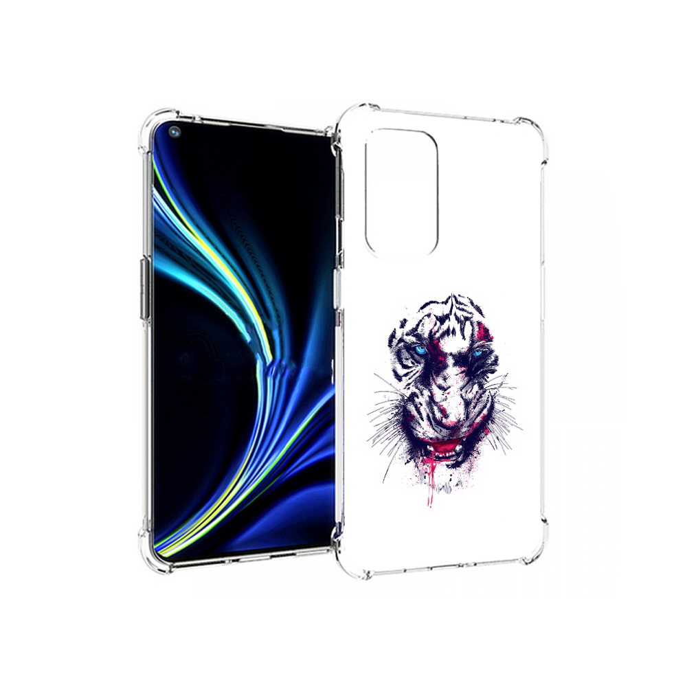 

Чехол MyPads Tocco для OnePlus 9 безумный тигр (PT159409.128.228), Прозрачный, Tocco