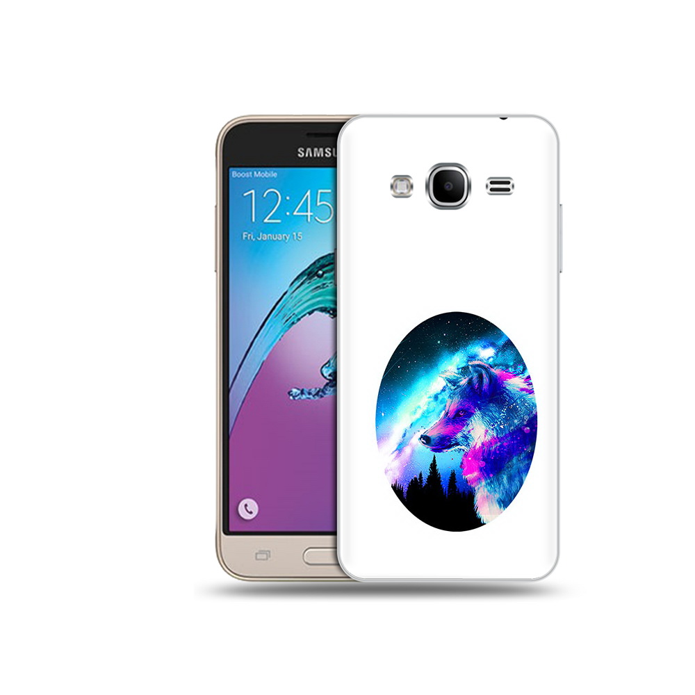 Чехол MyPads Tocco для Samsung Galaxy J3 (2016) голубой волк (PT29089.580.293)