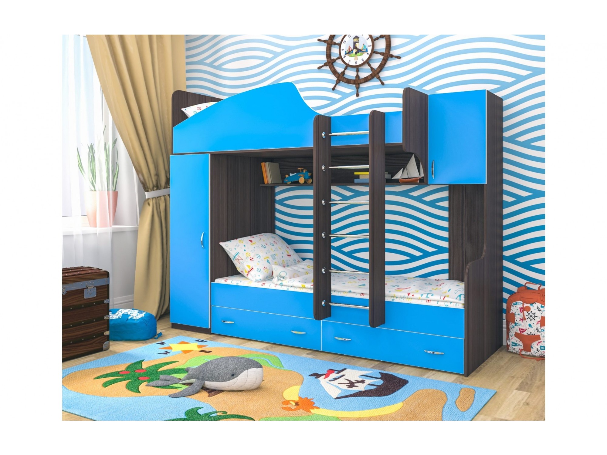 

Двухъярусная кровать Юниор 2 (Белое дерево, Винтерберг)