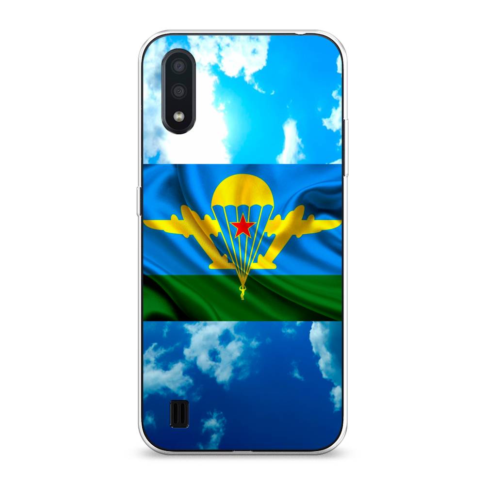 фото Силиконовый чехол "вдв флаг в небесах" на samsung galaxy a01 awog