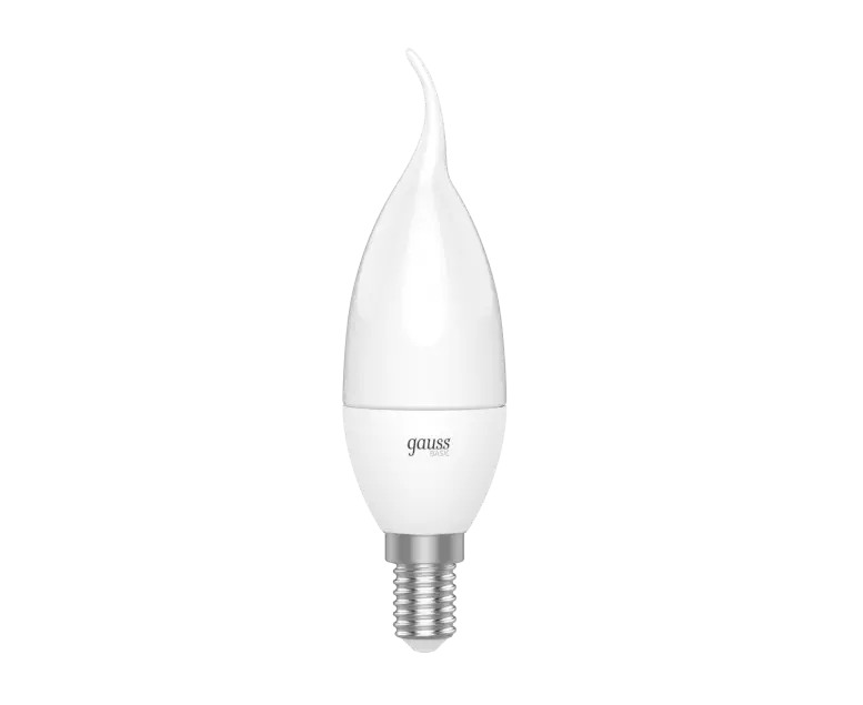 

Упаковка ламп 10 штук Лампа Gauss Basic Свеча на ветру 5,5W 400lm 3000K E14 LED