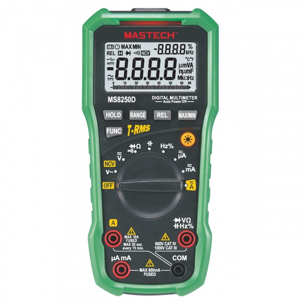 

Автоматический цифровой мультиметр Mastech MS8250D TRUE RMS