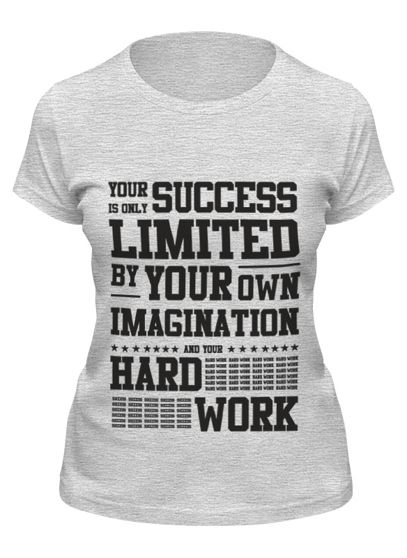 

Футболка женская Printio Your success серая 2XL, Серый, Your success