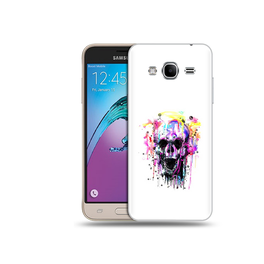 

Чехол MyPads Tocco для Samsung Galaxy J3 (2016) граффити череп (PT29089.580.298), Прозрачный, Tocco