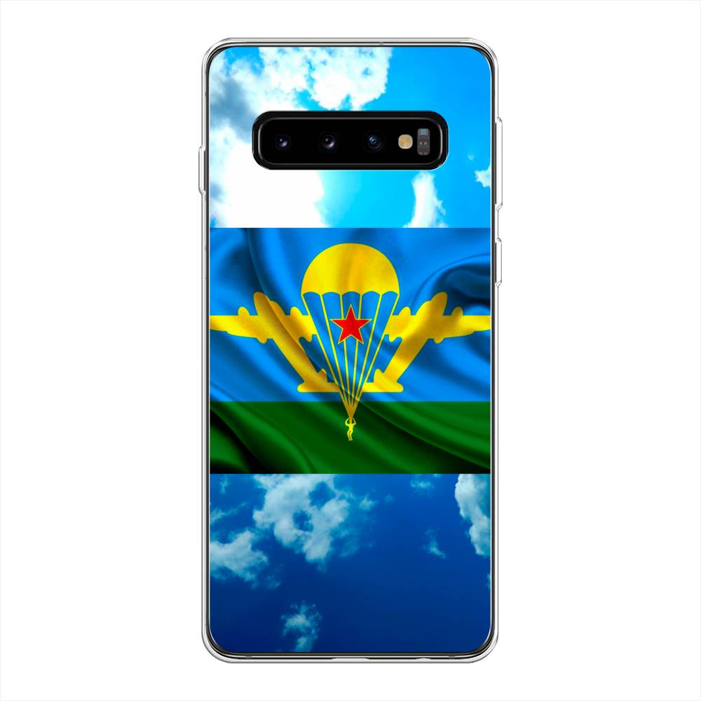 фото Силиконовый чехол "вдв флаг в небесах" на samsung galaxy s10 + awog