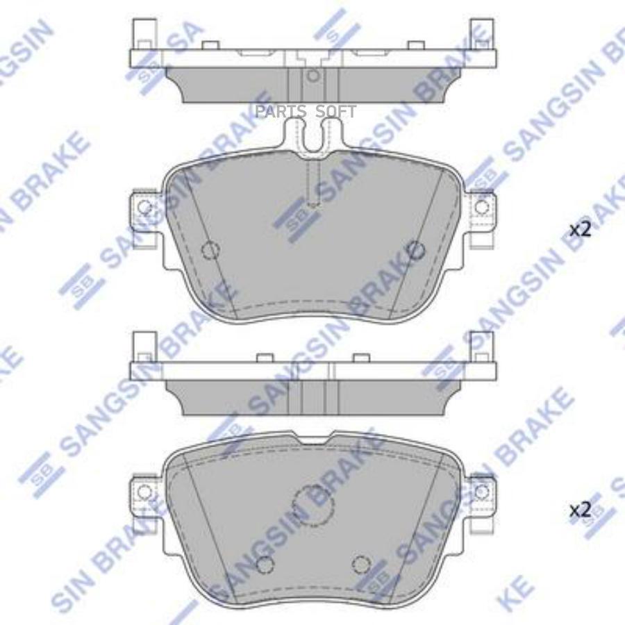 

Тормозные колодки Sangsin brake дисковые SP4155