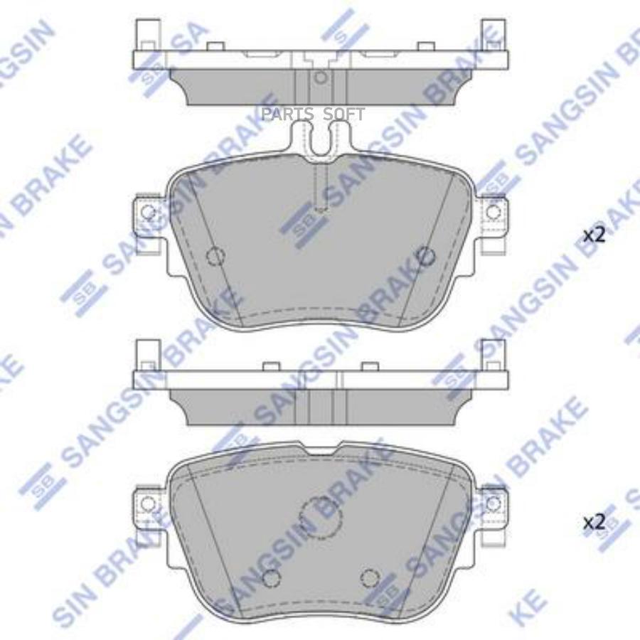 Тормозные колодки Sangsin brake дисковые SP4155