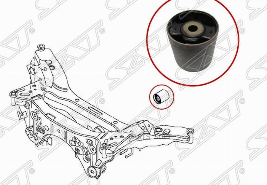 

SAT ST-55476-JD600 Сайлентблок заднего дифференциала NISSAN QASHQAI/+2 06-13/X-TRAIL 07- 1