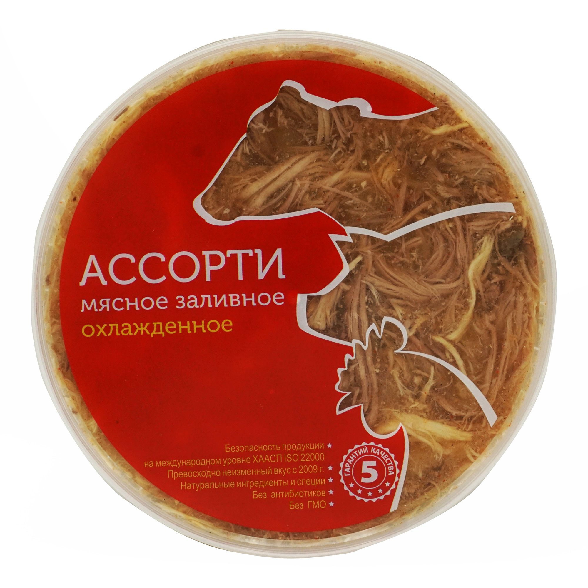 

Заливное Русские закуски мясное ассорти вареное 210 г