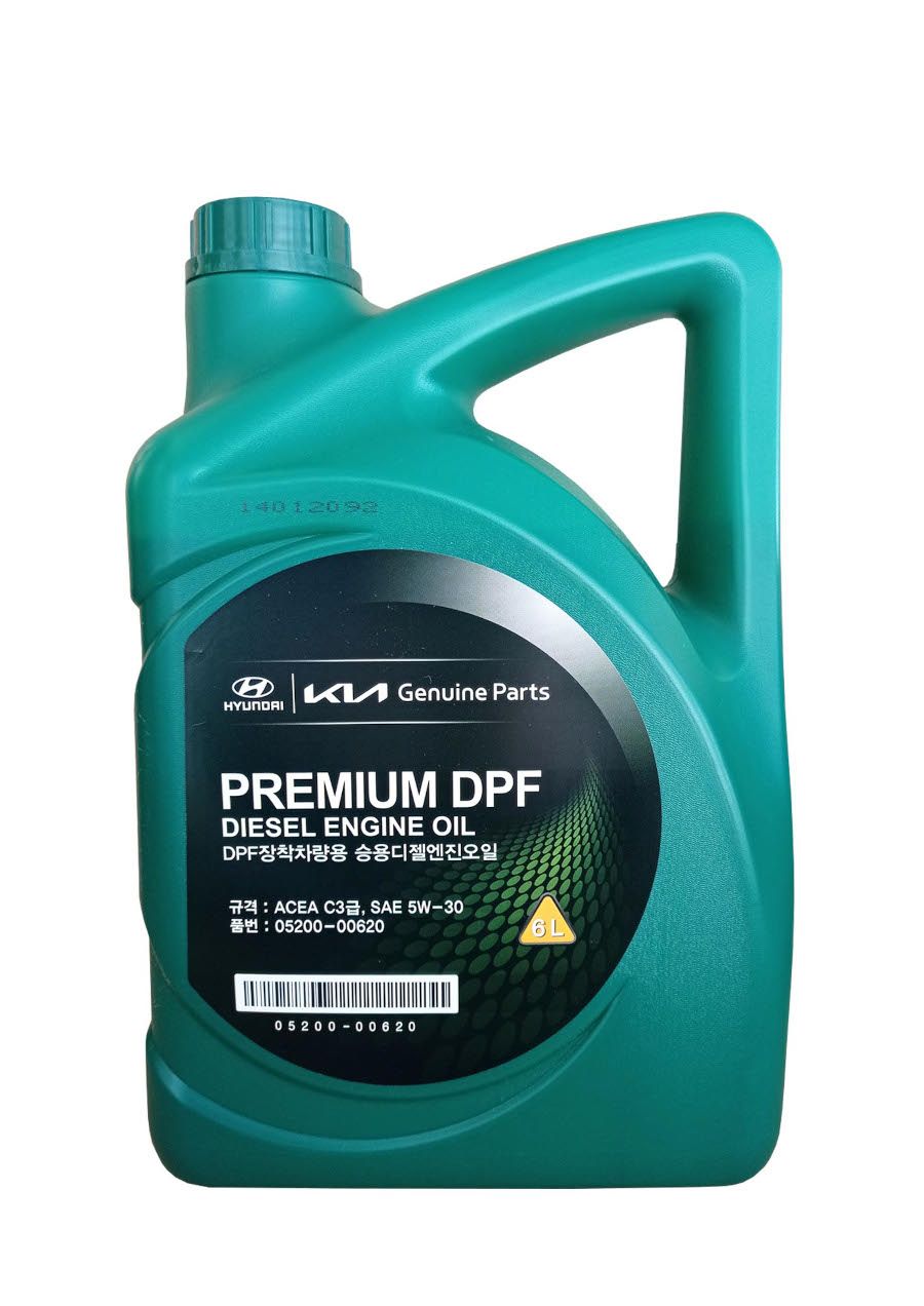 фото Масло моторное hyundai/kia premium dpf diesel 5w-30 синтетическое 6 л 05200-00620
