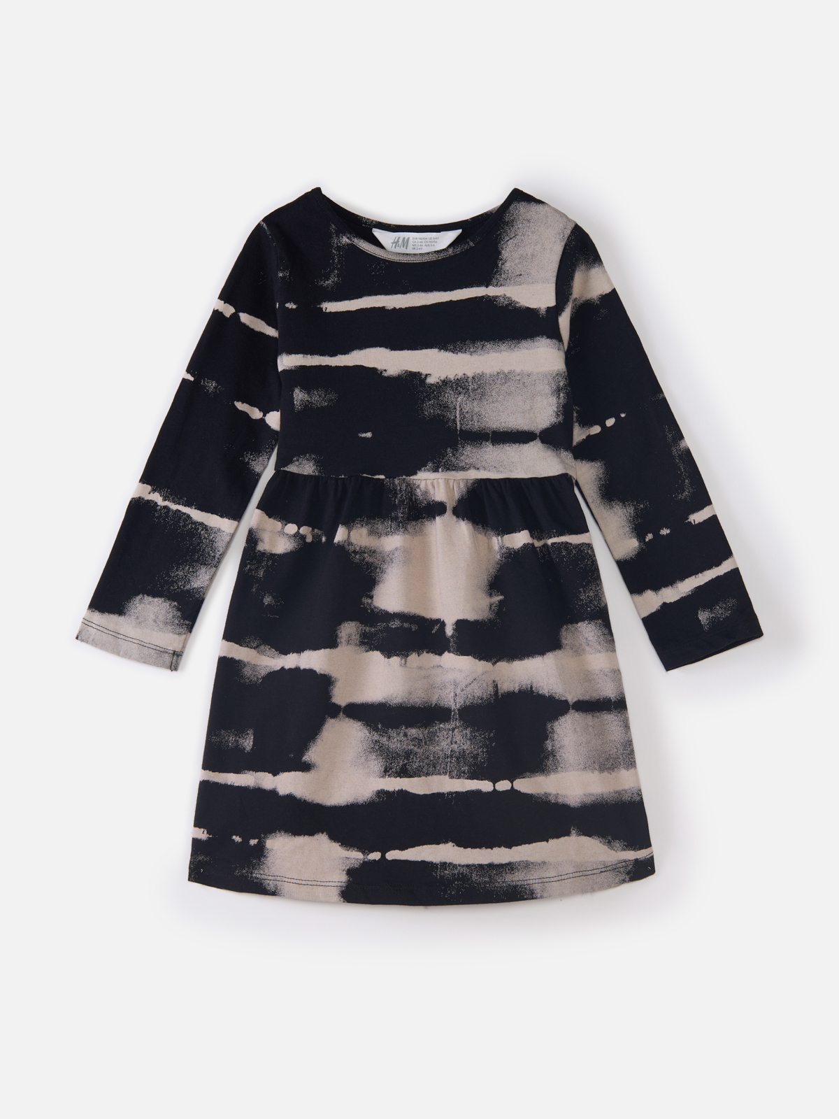 

Платье для девочек H&M 929076020 черно-белое 110/116, Черный;белый, 929076020