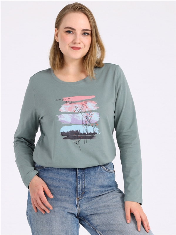 

Лонгслив женский Апрель л593001010Р4 зеленый 104-164, л593001010Р4