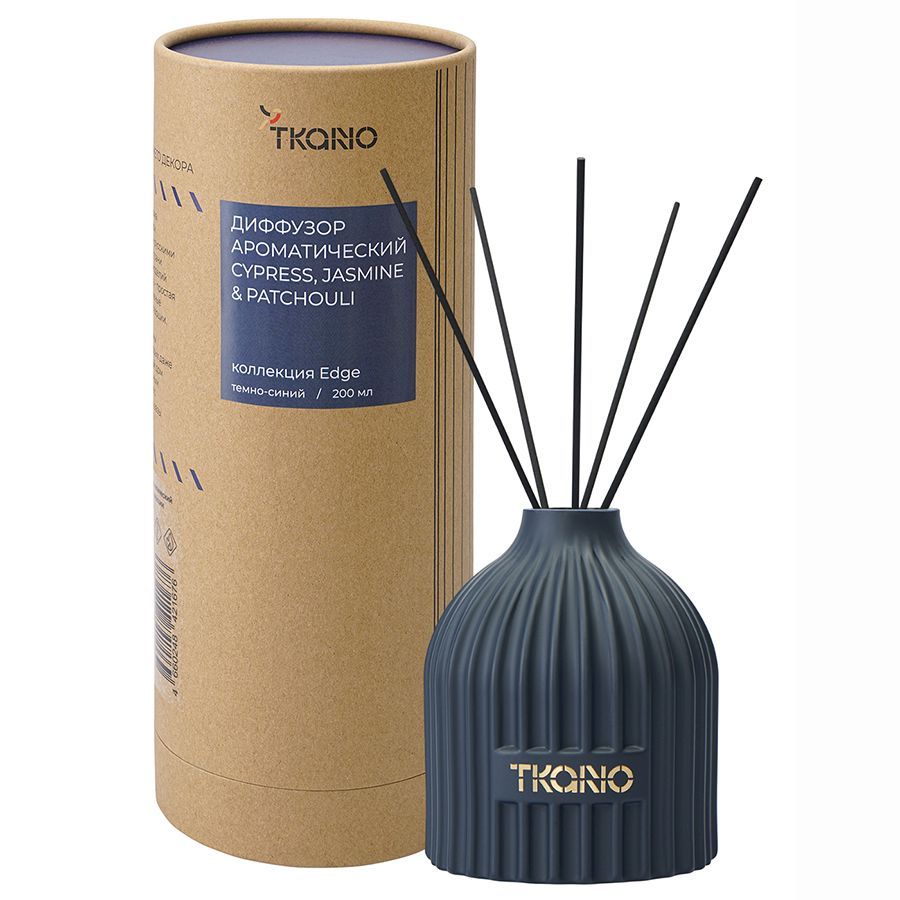 

Диффузор ароматический Tkano Cypress Jasmine Patchouli Edge 200мл тёмно-синий, Edge