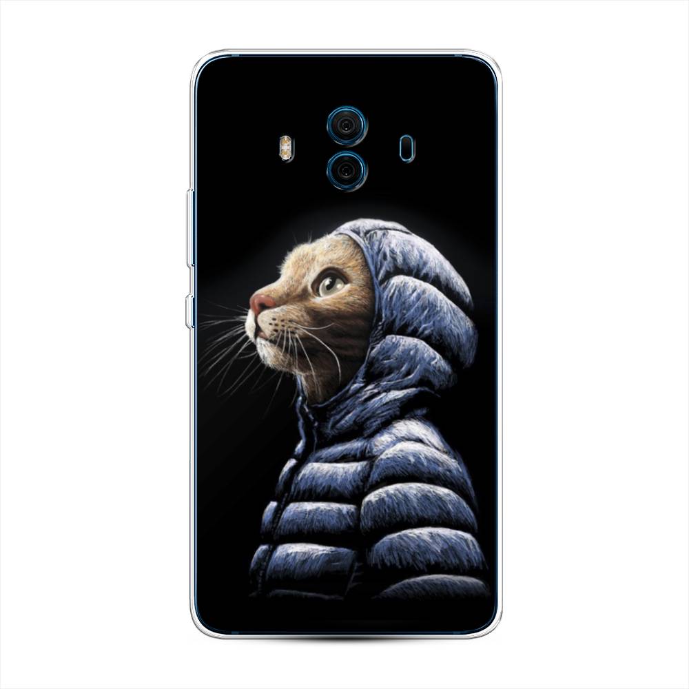 

Чехол Awog на Huawei Mate 10 "Кот в капюшоне", Разноцветный, 63350-2