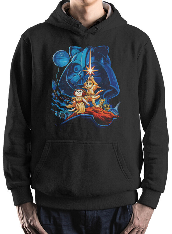 

Худи мужское Dream Shirts Звездные котики черное 48 RU, Звездные котики