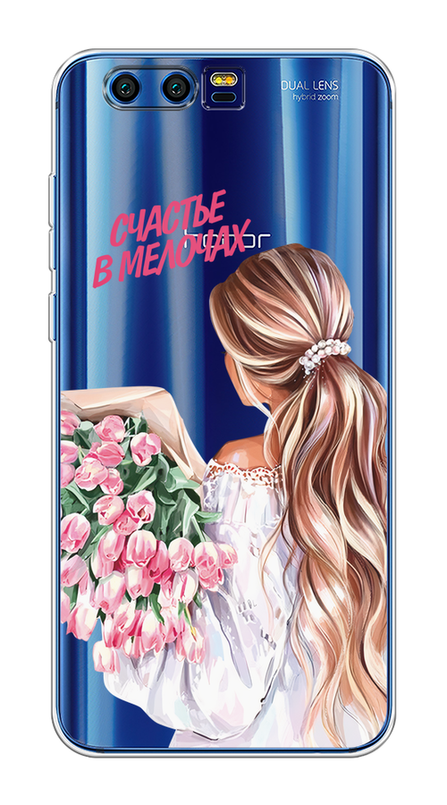 

Чехол на Honor 9 "Простые радости", Прозрачный;розовый;белый;бежевый, 62450-1