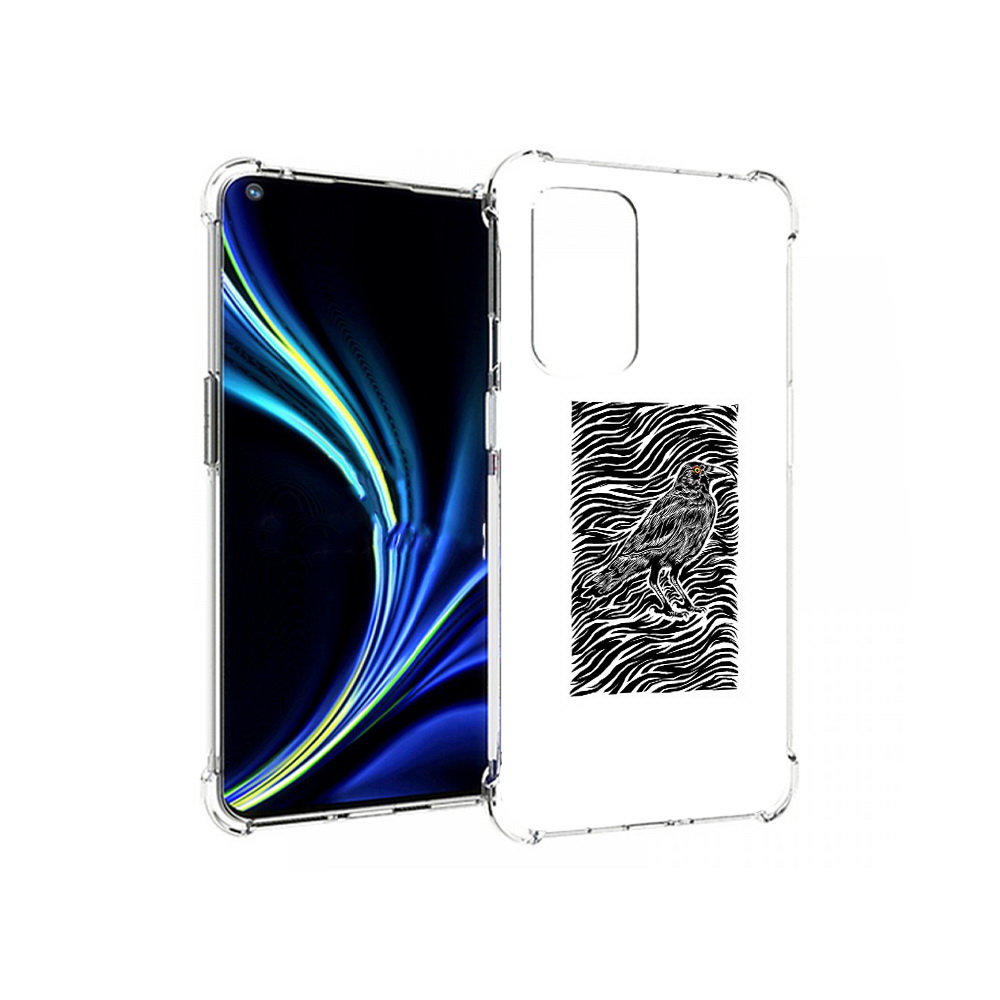 

Чехол MyPads Tocco для OnePlus 9 ворон в абстракции (PT159409.128.272), Прозрачный, Tocco