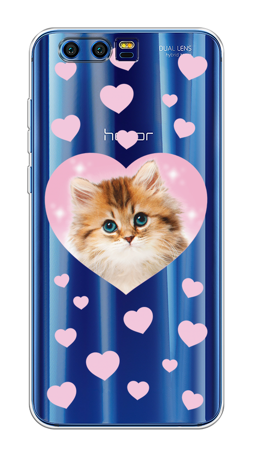 

Чехол на Honor 9 "Котенок в сердце", Розовый;оранжевый;белый;прозрачный, 62450-1