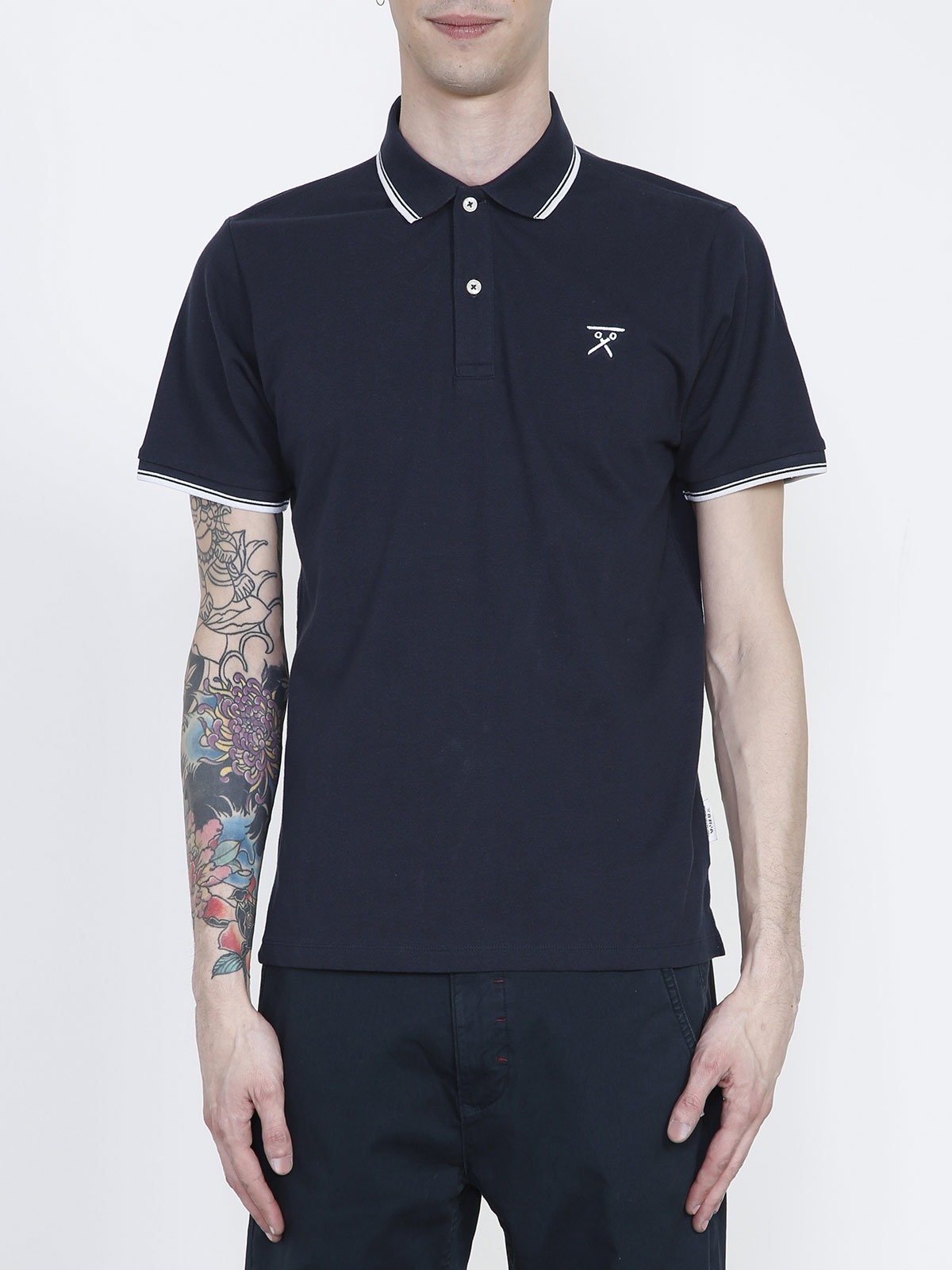 Поло Berna для мужчин, 230106, размер XXL, тёмно-синее-78