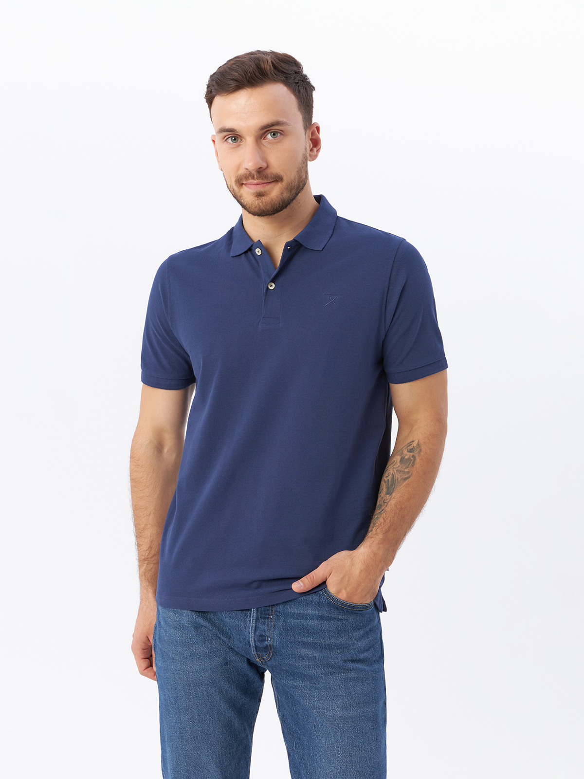 Поло Berna для мужчин, синий размер XXL, кобальт-22