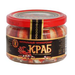 

Краб Морской продукт Приморский натуральный 240 г