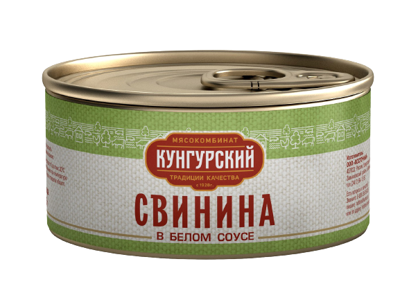 

Свинина тушеная Мясокомбинат Кунгурский в белом соусе 325 г