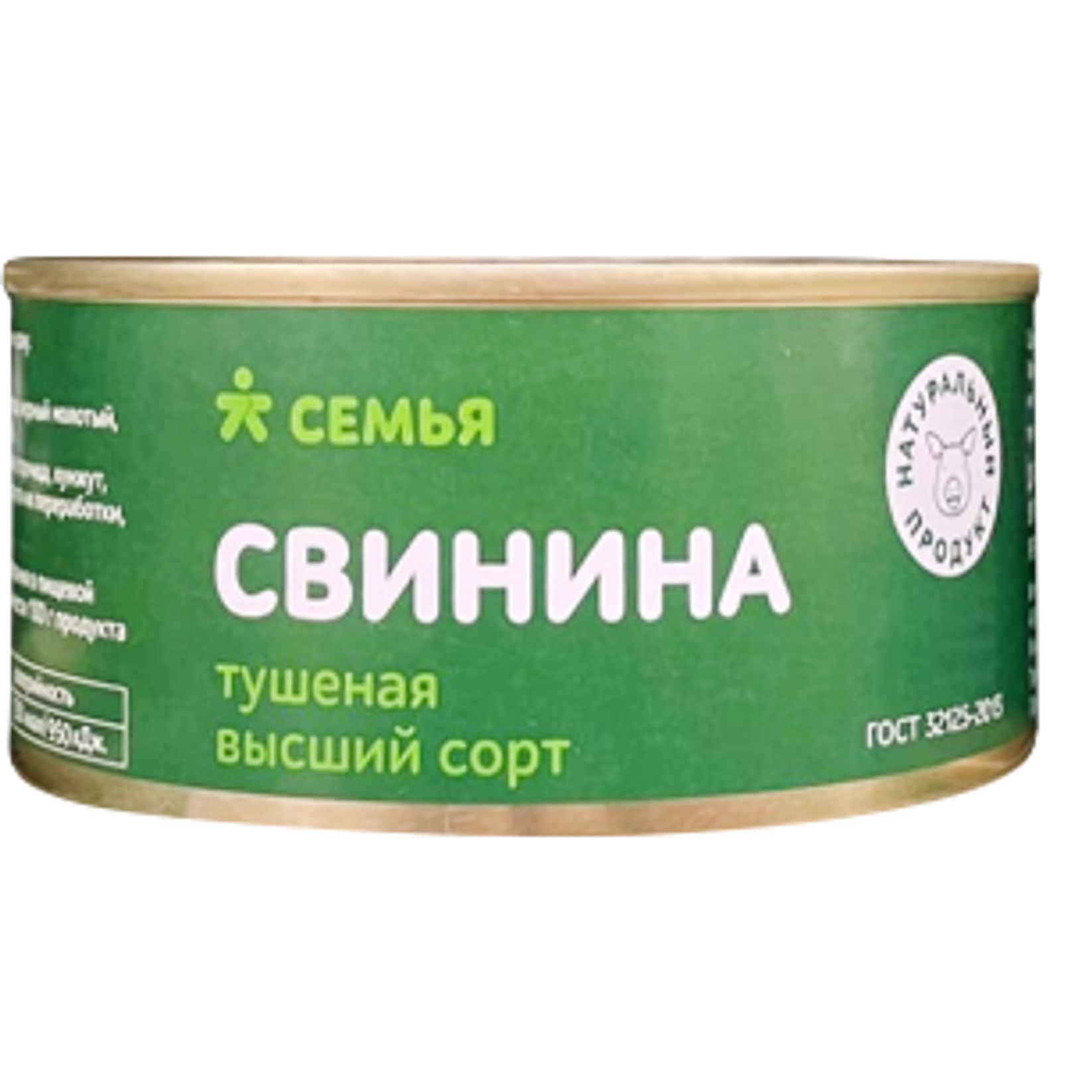 

Свинина тушеная Семья в собственном соку 325 г