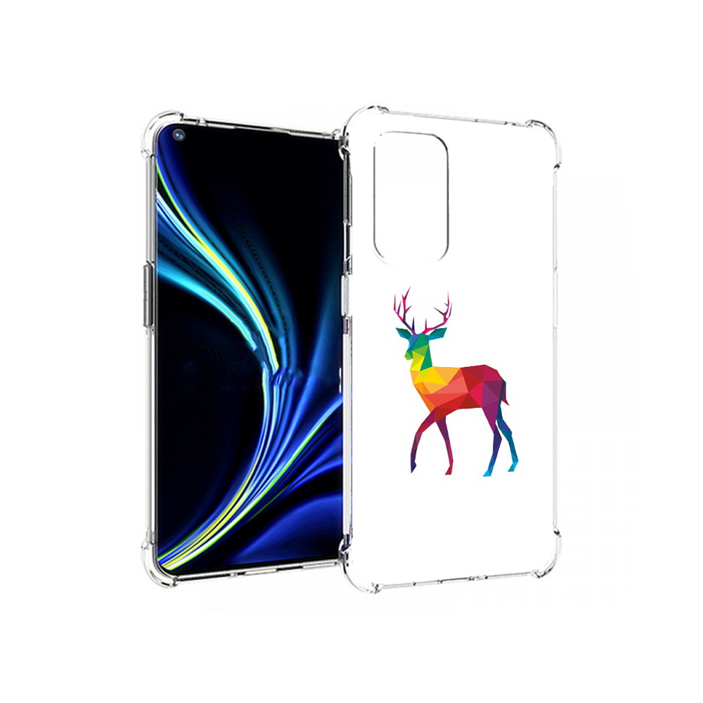 

Чехол MyPads Tocco для OnePlus 9 геометрический олень (PT159409.128.286), Прозрачный, Tocco