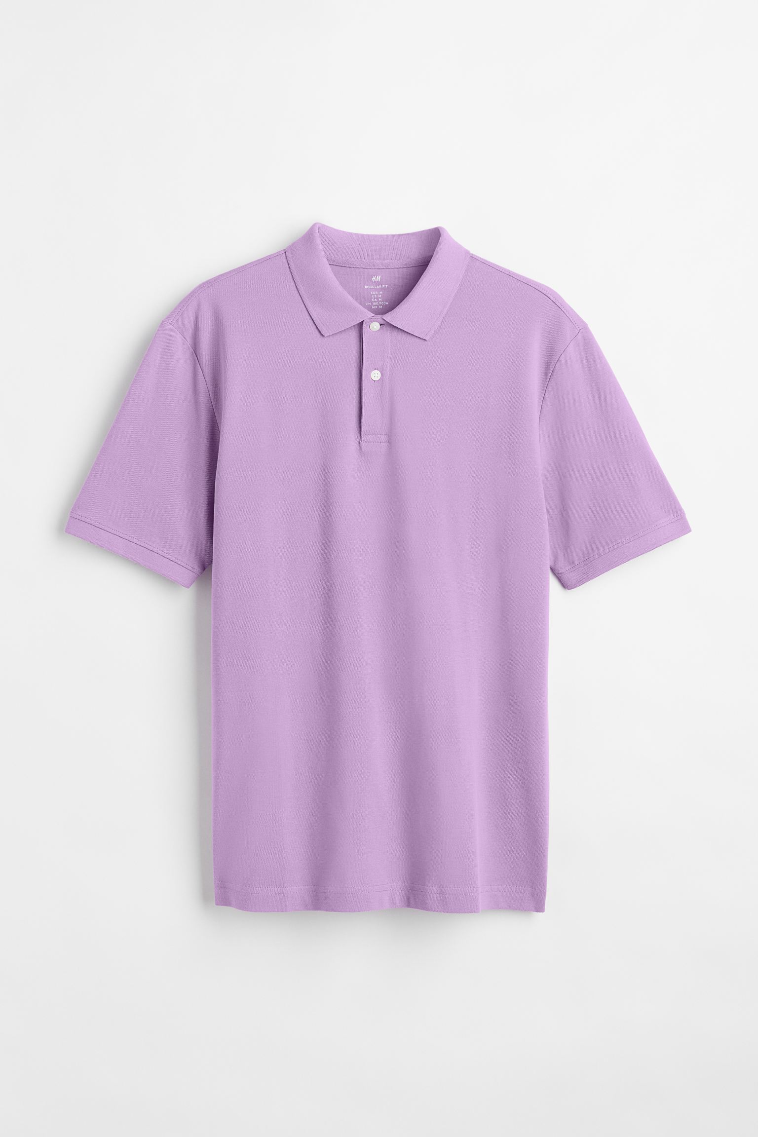 Поло H&M для мужчин, фиолетовый-045, размер S, 816759045