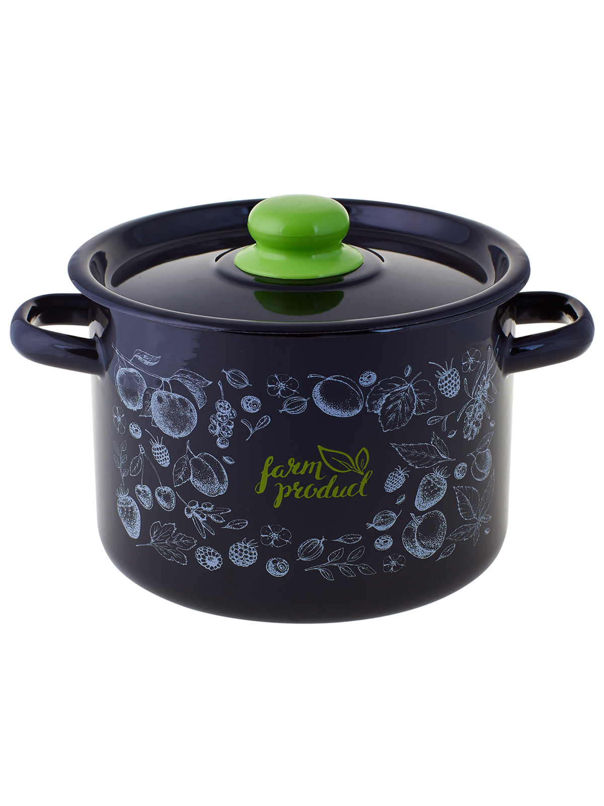 

Кастрюля эмалированная Appetite Berry, с крышкой, 4,5 л, Черный